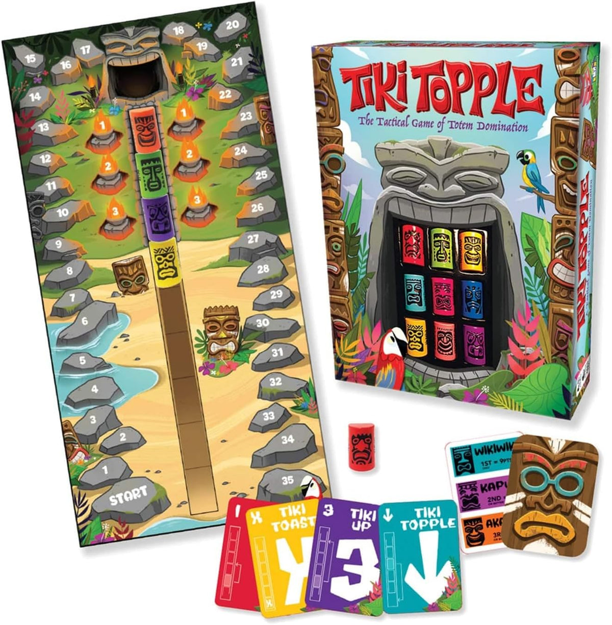Ceaco Gamewright Tiki Topple custom wooden tiki pieces and components