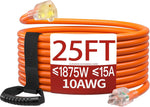 Skrizcable 16/3 25 FT Outdoor Extension Cord Waterproof, Black Power Cord | Weatherproof & Flame Retardant, 25 Foot Appliance Extension Cord Outside for Lawn & Garden, 13A 1625W 16AWG SJTW, ETL Listed - Image 13