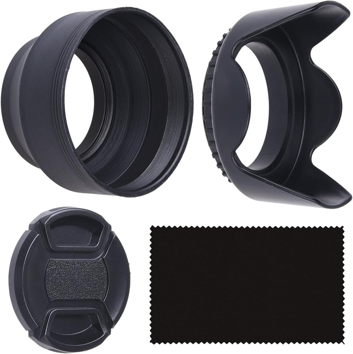CamKix 58mm camera lens hood set front view