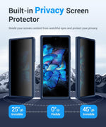 BERFY Z Fold 7 protective case rear view in blue color