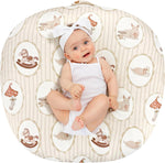 DILIMI green leaf pattern lounger slipcover styled on pillow