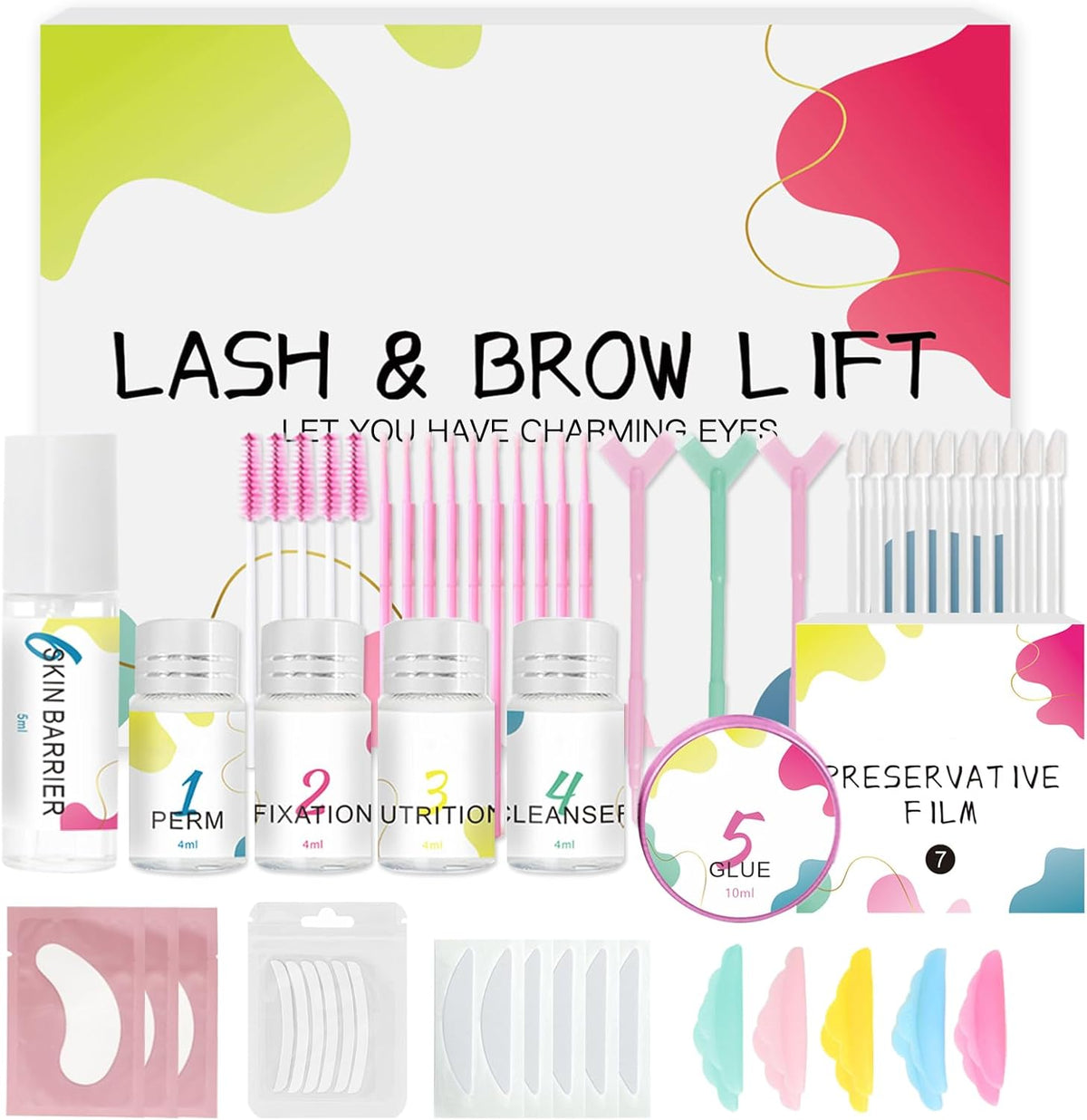 Lucky Cat Upgraded Eyelash Lift and Brow Lamination Full Kit front view