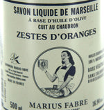 Marius Fabre liquid soap label details and ingredients display