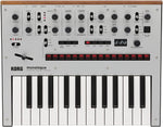 Korg Monologue silver monophonic analog synthesizer front view