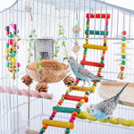 Hanging swing toy with coconut fiber mat