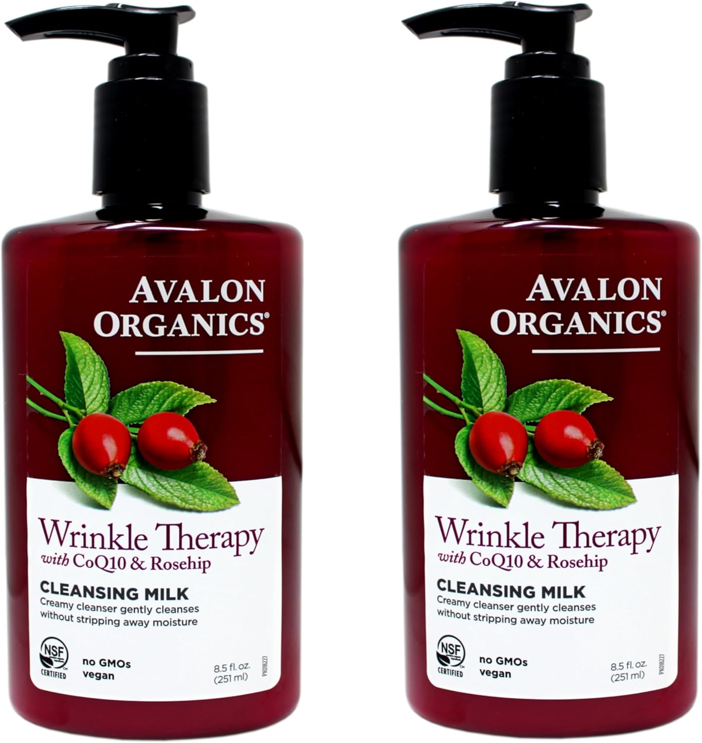 Avalon Organics Wrinkle Therapy CoQ10 Cleansing Milk front view
