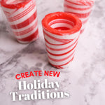 Individually wrapped holiday peppermint spoons for seasonal party hosting