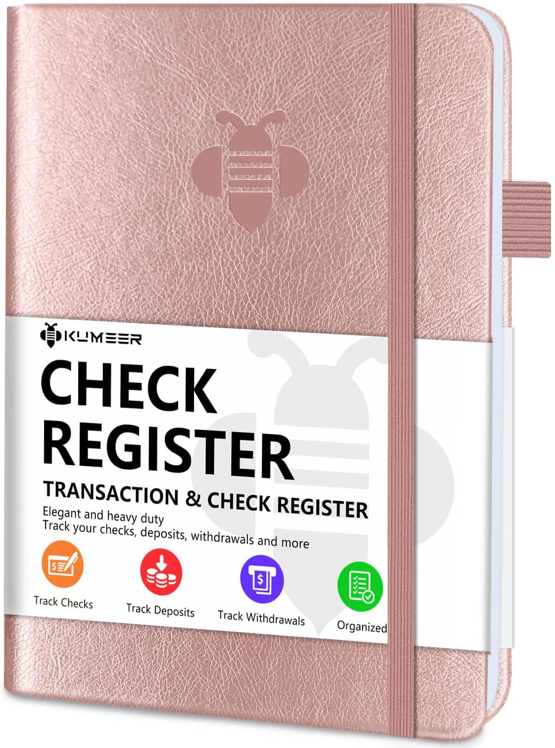 Check Register - Elegant Check Registers for Personal Checkbook with Check & Transaction Registers, Hardcover Checkbook Log 5.2x7.6" (Mint Green) - Image 11