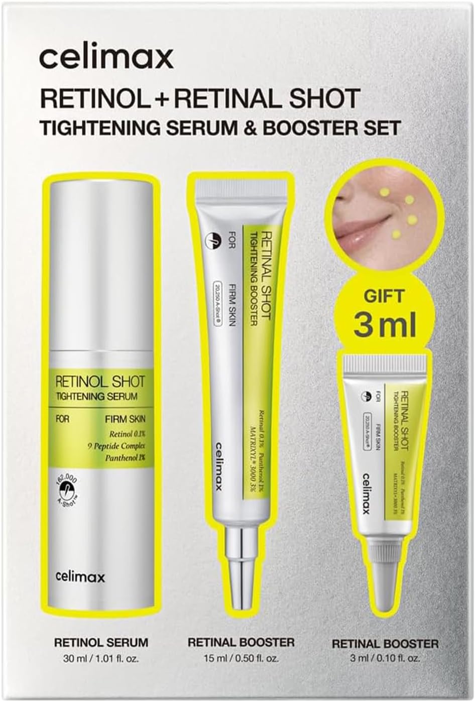 celimax The Vita A Retinal Shot Tightening Booster (Duo Set 15mlx2) | 0.1% Retinal, 3% Matryxyl, High-Strength Retinoid for Anti-Aging, Pore Minimizer, Wrinkles & Fine Lines, Firmer Skin, Gift Set - Image 11