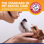 Back label of the Arm & Hammer canine oral care kit showing ingredient list and instructions.