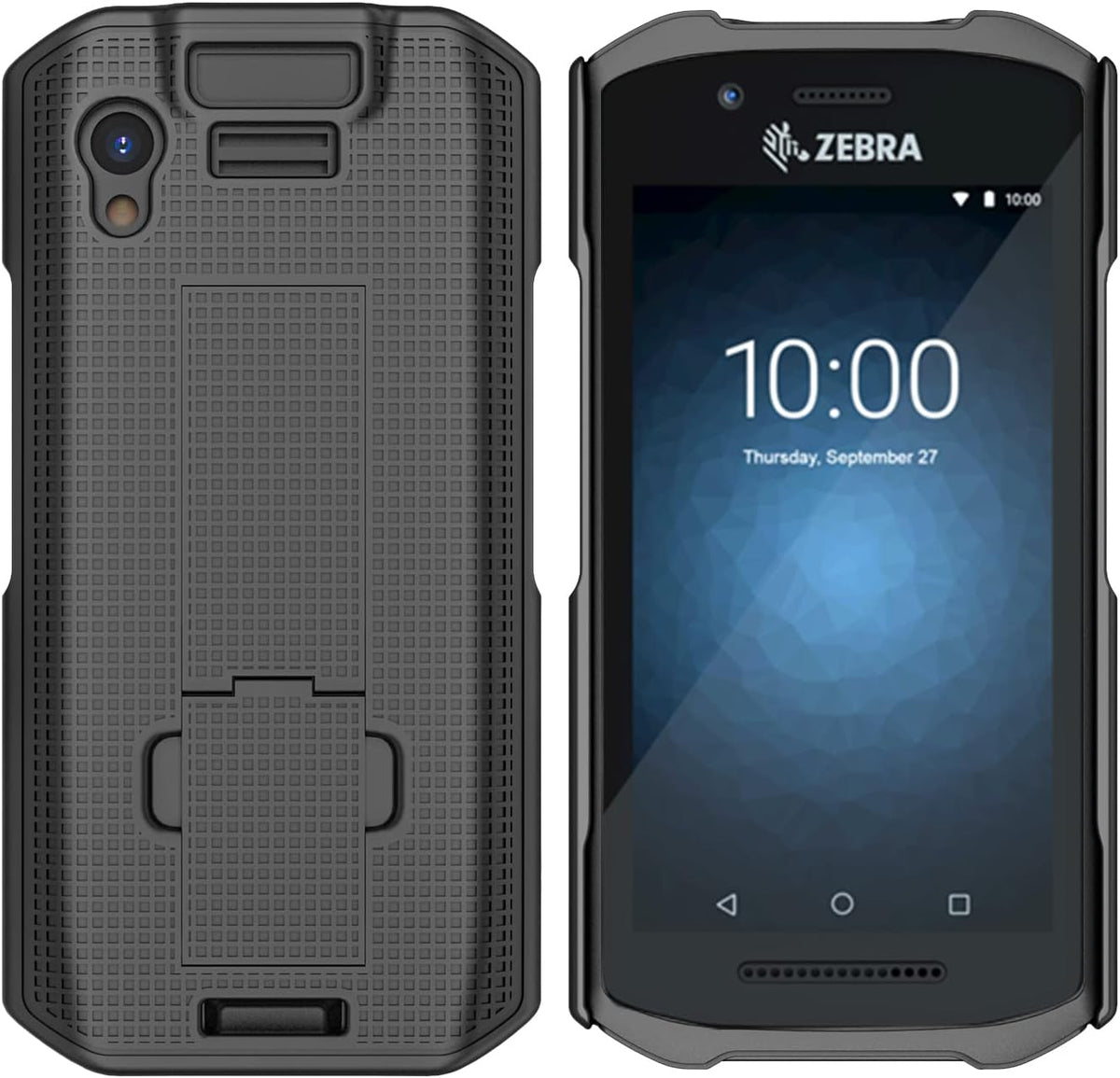 Nakedcellphone hard shell case back view with kickstand
