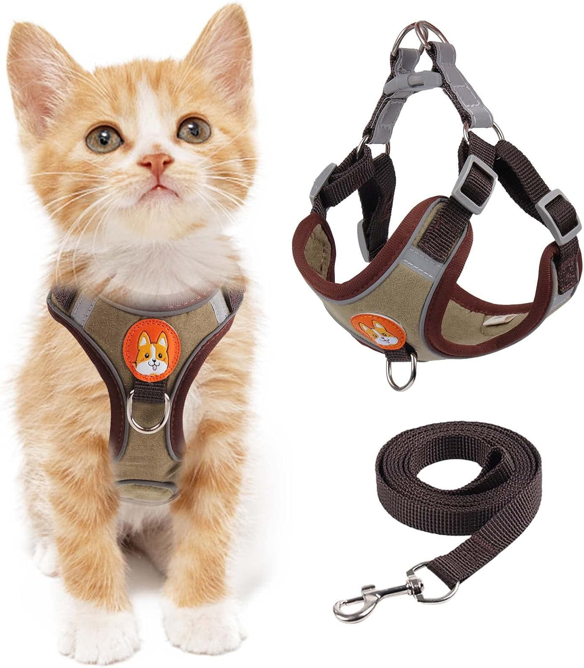 Cat & Dog Vest Harness - All Weather Mesh, Reflective Strap, Step-in Adjustable for Small Cats & Dogs (Red, XS) - Image 14