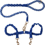 Double Dog Leash - Tangle-Free Dual Leash with 360 degrees Swivel, Shock Absorbing Bungee, Reflective Stitching & Hand-Braided Main Rope (Supports Up to 440 lbs, Pink) - Image 9