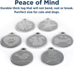 Polished mirror finish stainless steel pet identification accessory with split ring