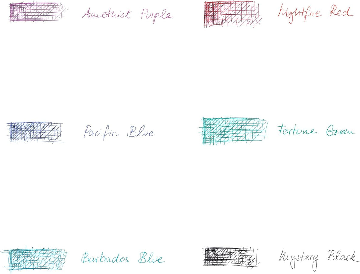Montblanc royal blue pen refill cartridge branding detail