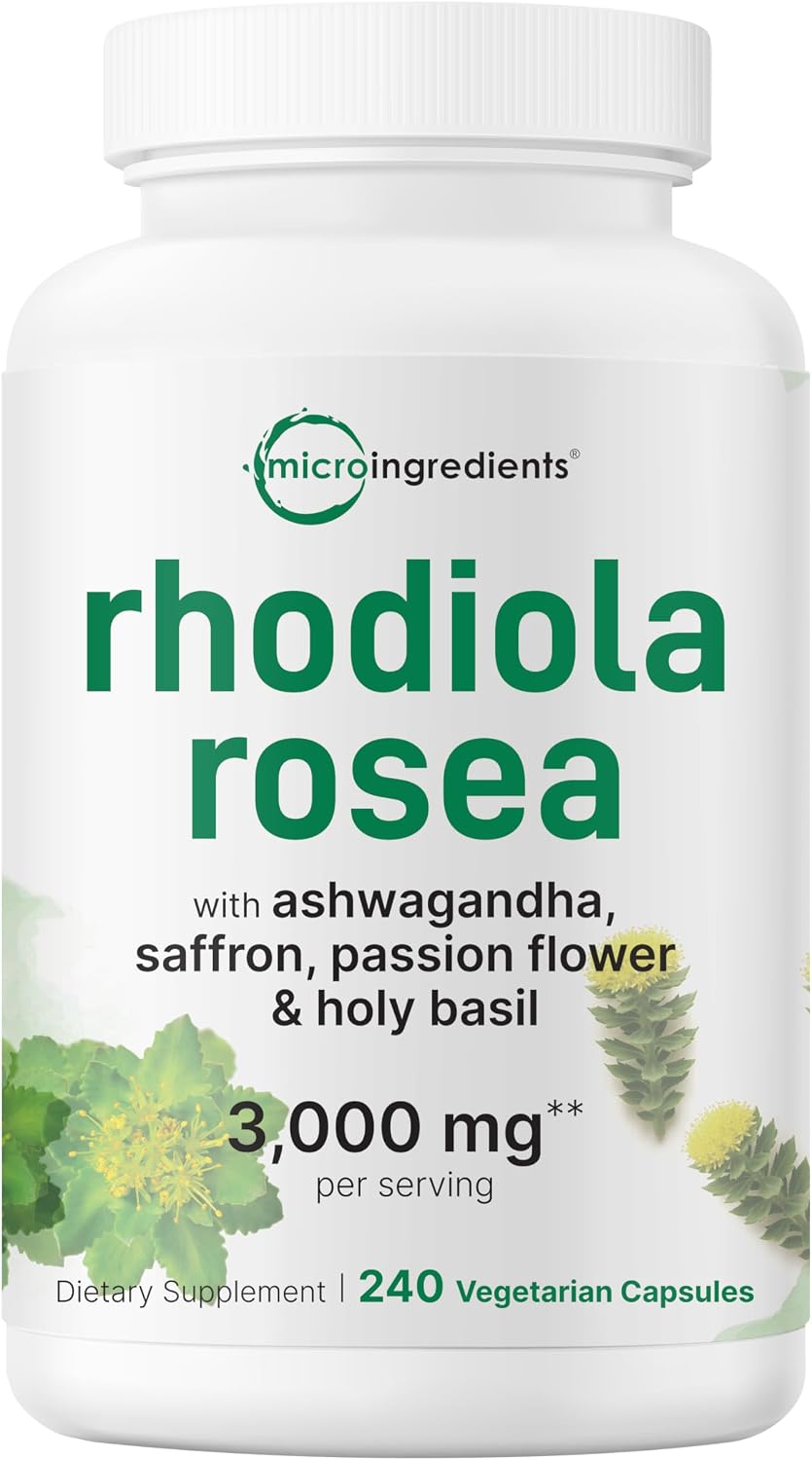 Micro Ingredients Rhodiola Rosea Supplement front view bottle