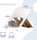R-Go Tools notebook stand highlighting ventilated airflow design for cooling