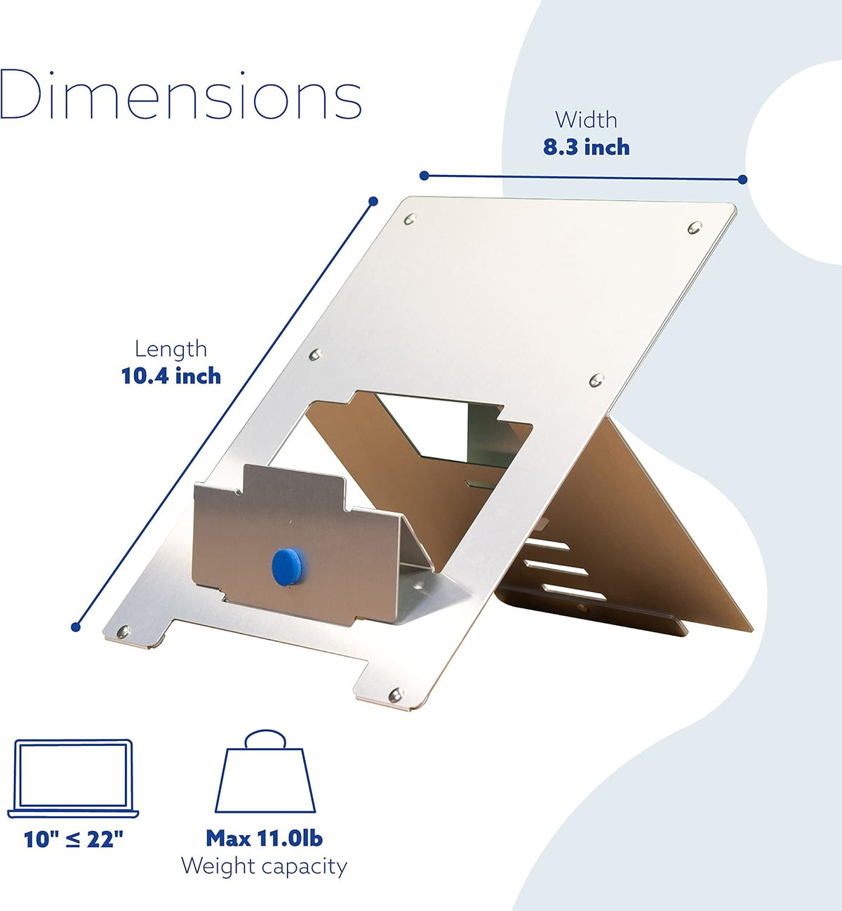 R-Go Tools notebook stand highlighting ventilated airflow design for cooling