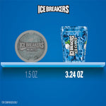 Snap close lid detail of ICE BREAKERS Ice Cubes chewing gum bottle