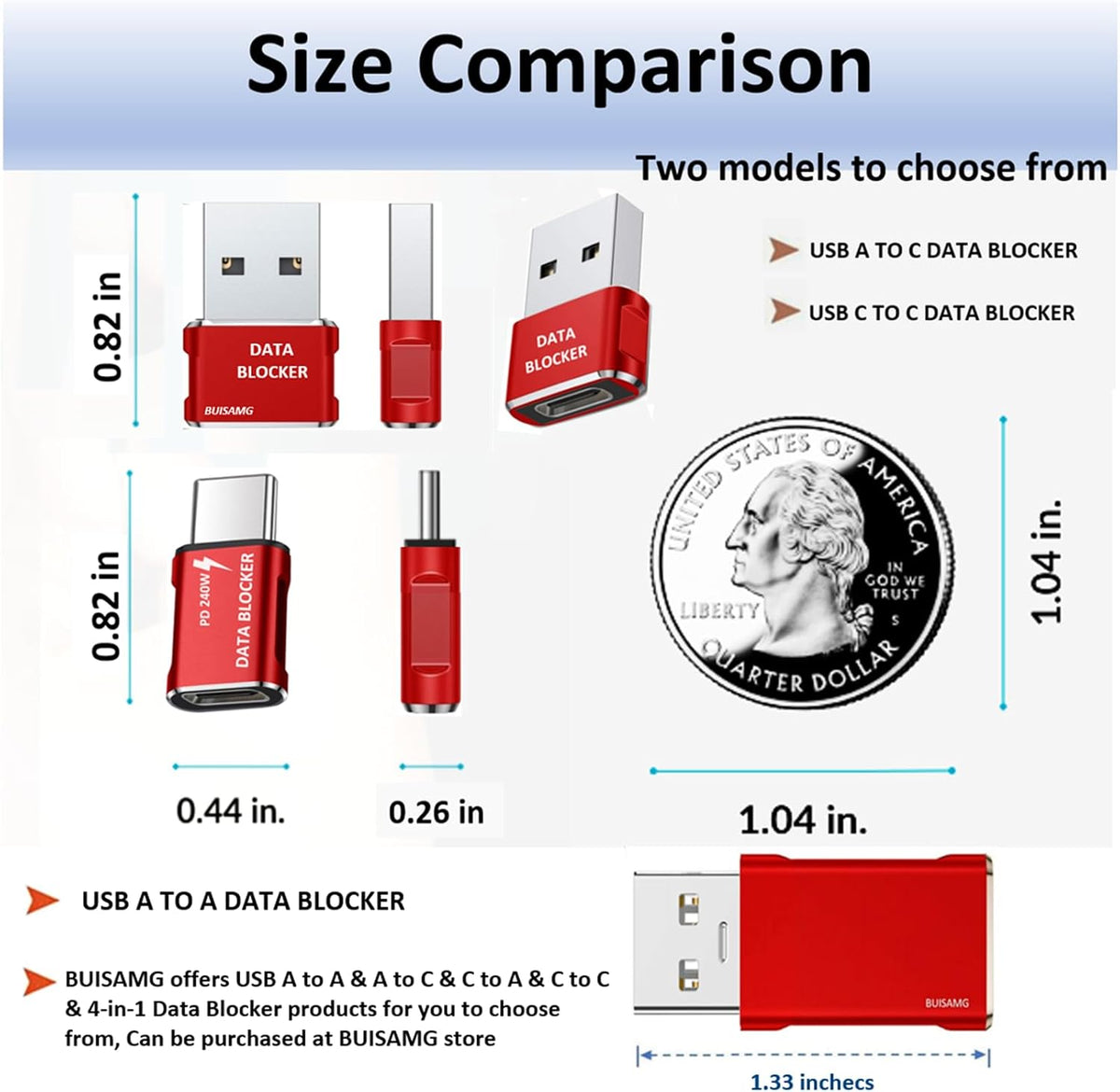 BUISAMG mobile security charging adapter flat lay
