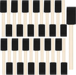 Vivinin 40 Pcs Foam Brush front view of the 1-inch sponge paint brush set.