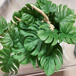 Top down view of Keruideng artificial plant foliage detail