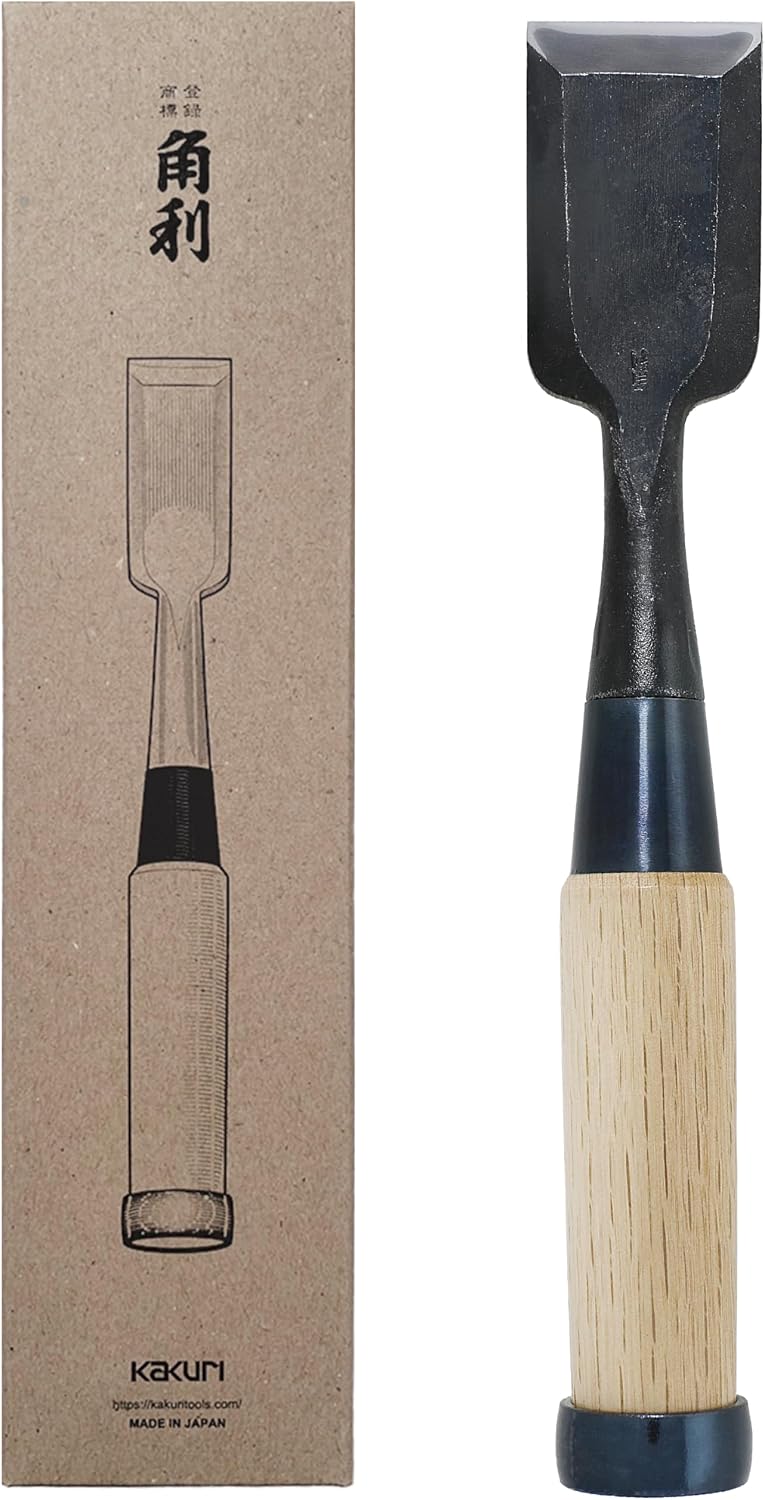 KAKURI Japanese Mortise Chisel for Woodworking 3/8" (9mm), Made in JAPAN, Professional Wood Chisel Oire Nomi (Hand Forged), Japanese White Steel No.2 Blade, White Oak Wood Handle - Image 15