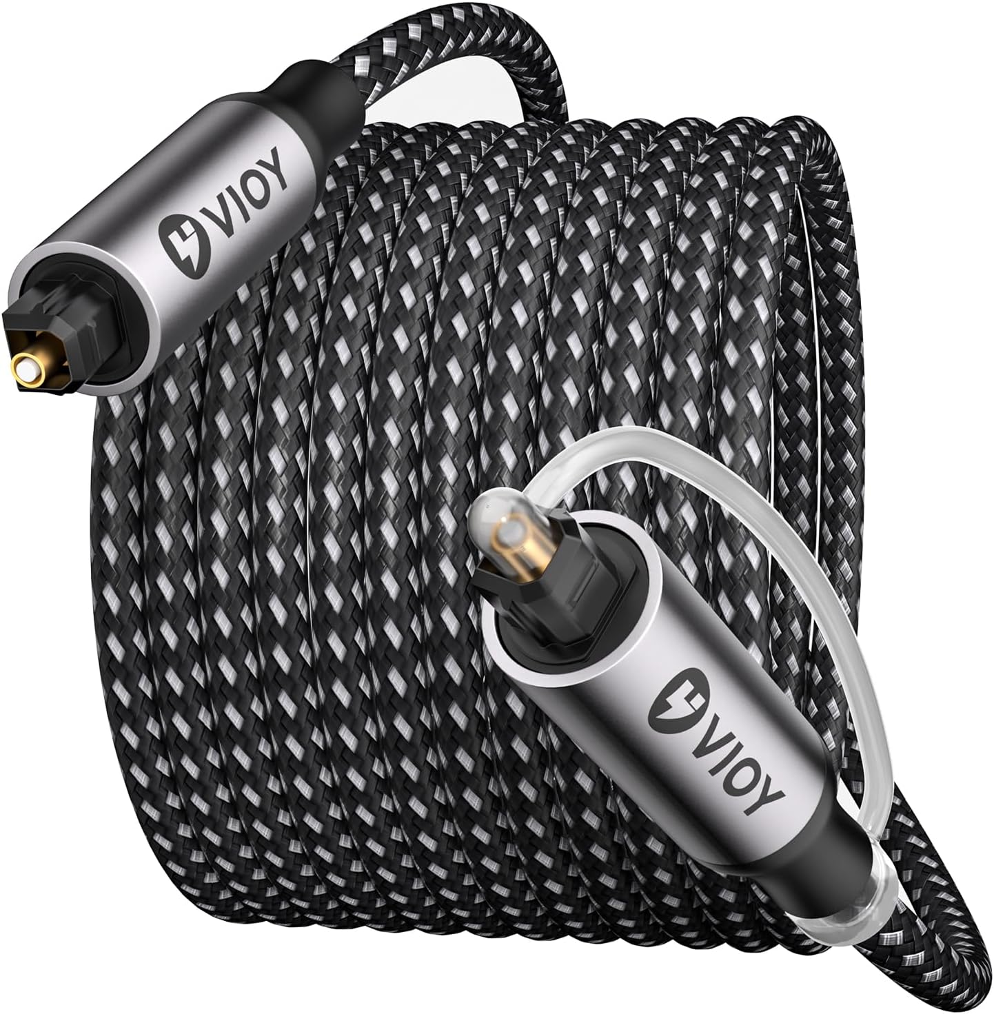 Vioy optical audio cable 15ft braided digital cord