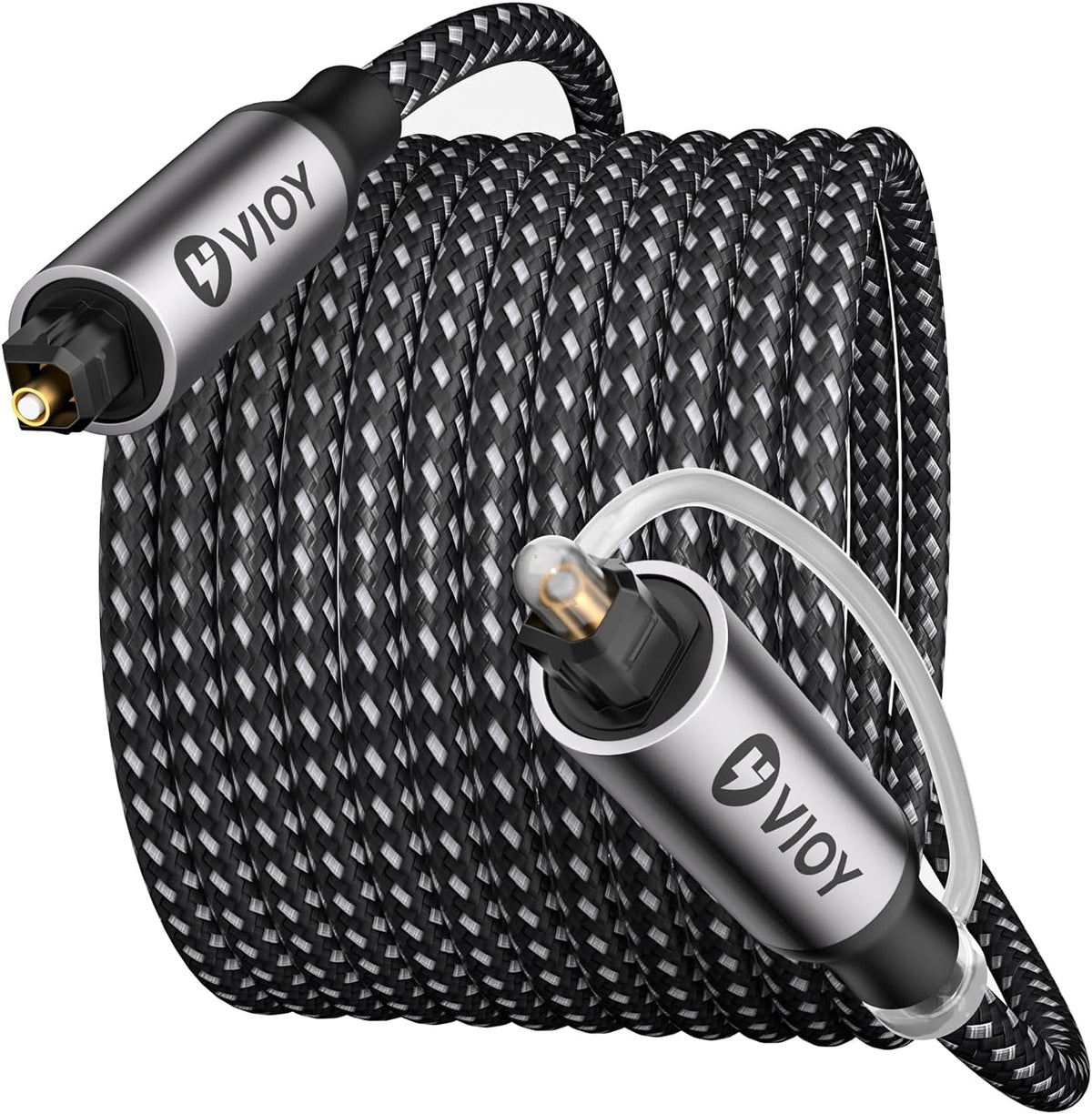 Vioy optical audio cable 15ft braided digital cord