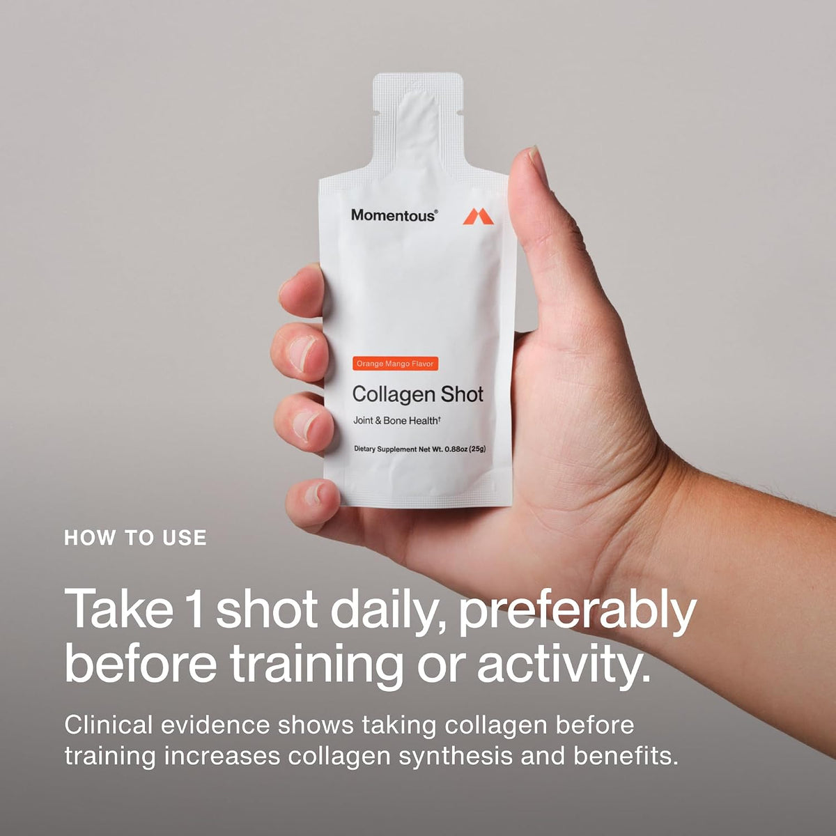 Momentous Collagen Shot NSF certification seal detail