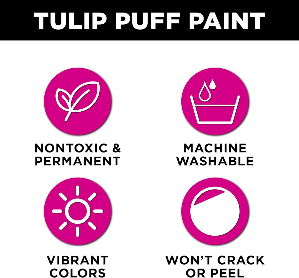 Tulip 3D fabric paint swatch showing glossy finish