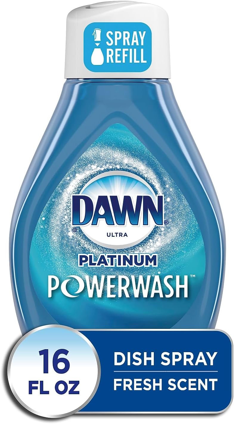 Dawn fresh scent dish spray bottle back label details