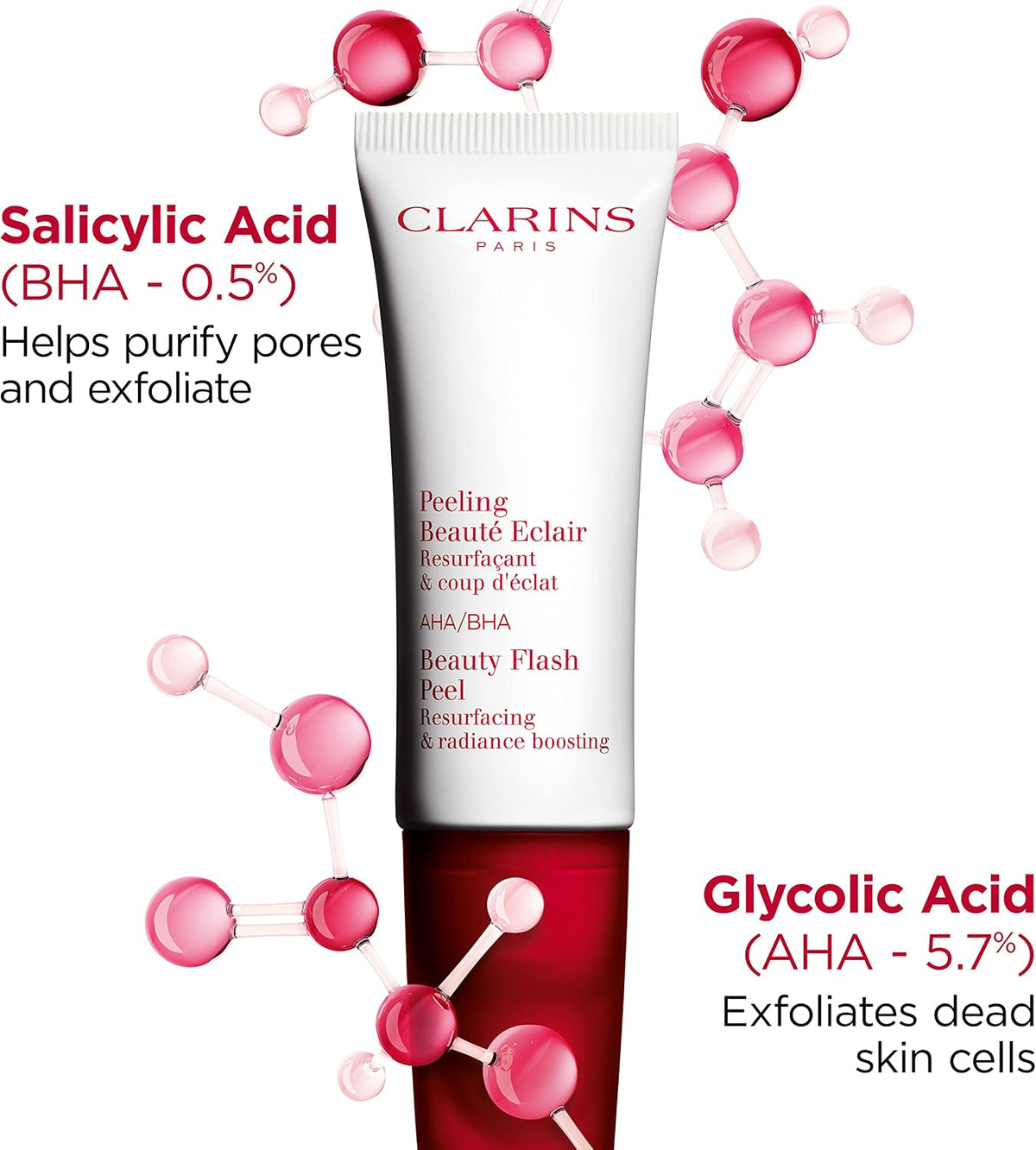 Clarins Beauty Flash Peel box packaging and label details