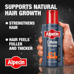 Alpecin C1 caffeine shampoo bottle with branding