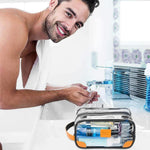 Lermende clear travel makeup pouch zipper detail