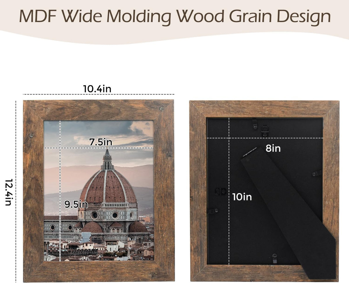 Golden State Art wood grain picture frame angle view