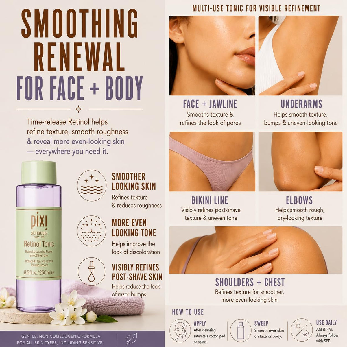 Authentic Pixi Retinol Tonic bottle aesthetic shot