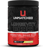 Unmatched Longevity EAA Essential Amino Acids | Muscle Build & Recovery | Performance & Health-Span Benefits | Natural Flavors & Sweeteners | 30 Servings (Strawberry Colada) - Image 8