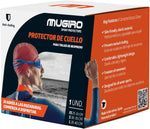 Mugiro Wetsuit Neck Protector front view showing orange anti chafing silicone collar.