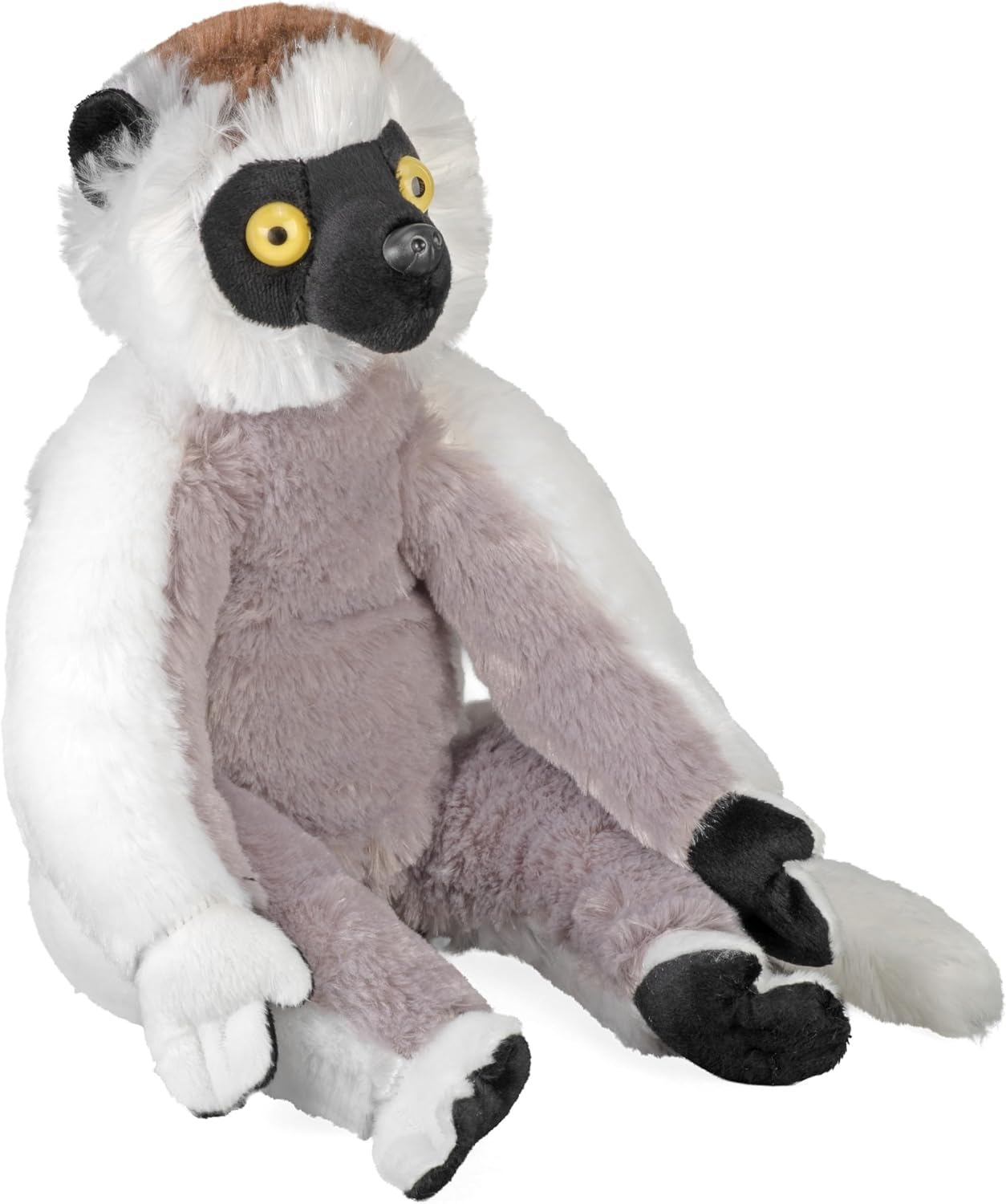 Wild Republic Sifaka plush front view stuffed animal