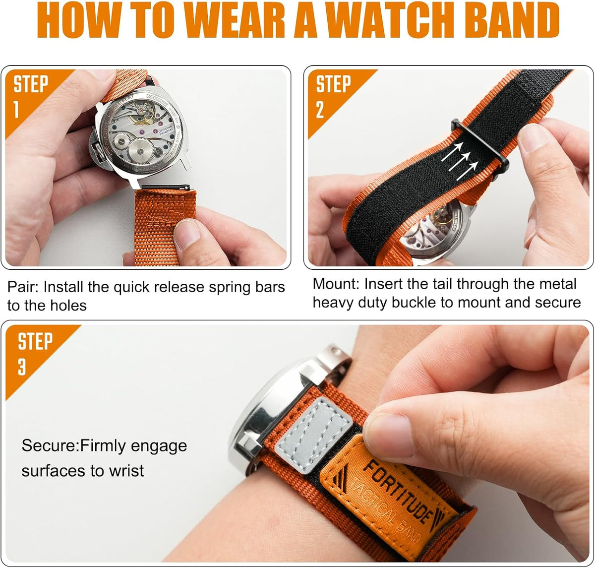 Ritche watch strap installed on Timex Expedition watch