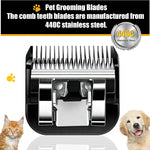 Audoc black ceramic pet clipper blade 6.3mm size close up details