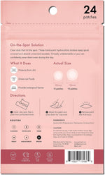 Vegan and hypoallergenic hydrocolloid dressing stickers by Rael Beauty for clean spot treatment.