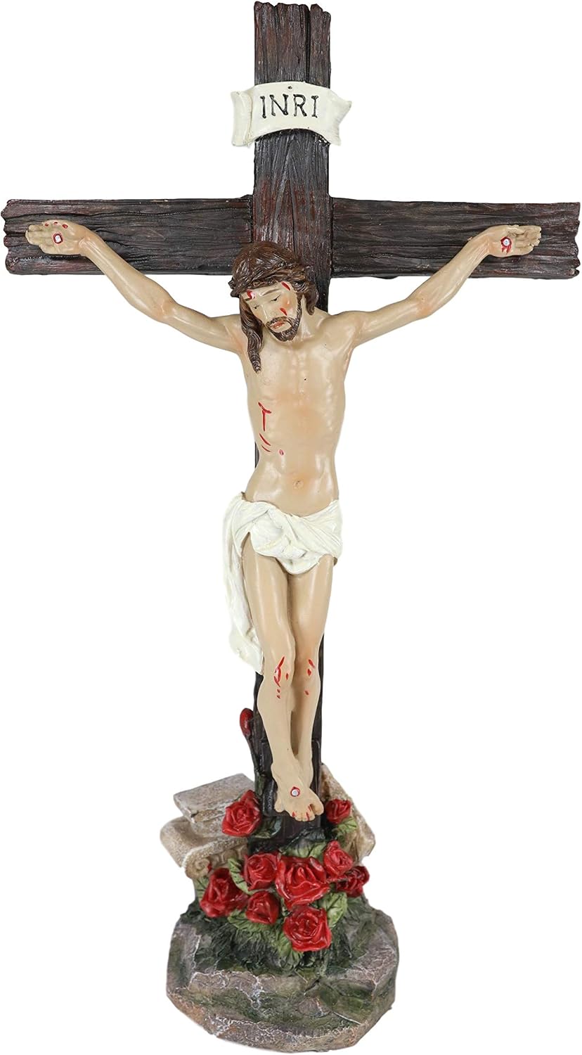 Ebros Gift Jesus Christ crucifix statue front view