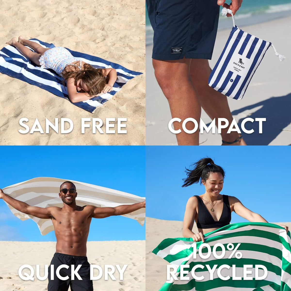 Dock And Bay travel towel lifestyle shot