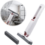 Mcbazel portable mini cleaning mop front view showing white handle and grey sponge head