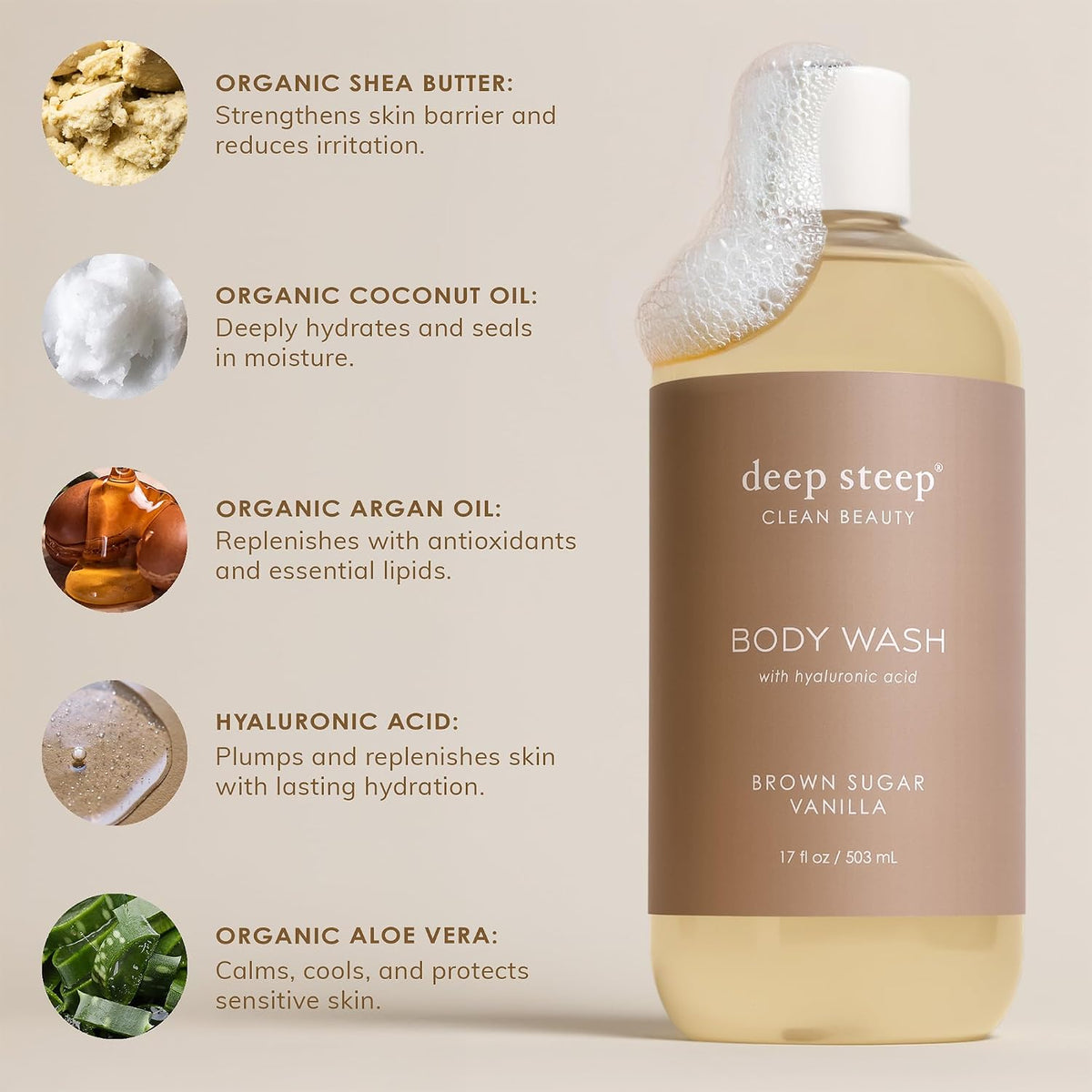 Deep Steep body lotion cream consistency demonstration