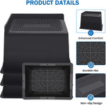 Furniture risers bottom view highlighting TPU rubber base