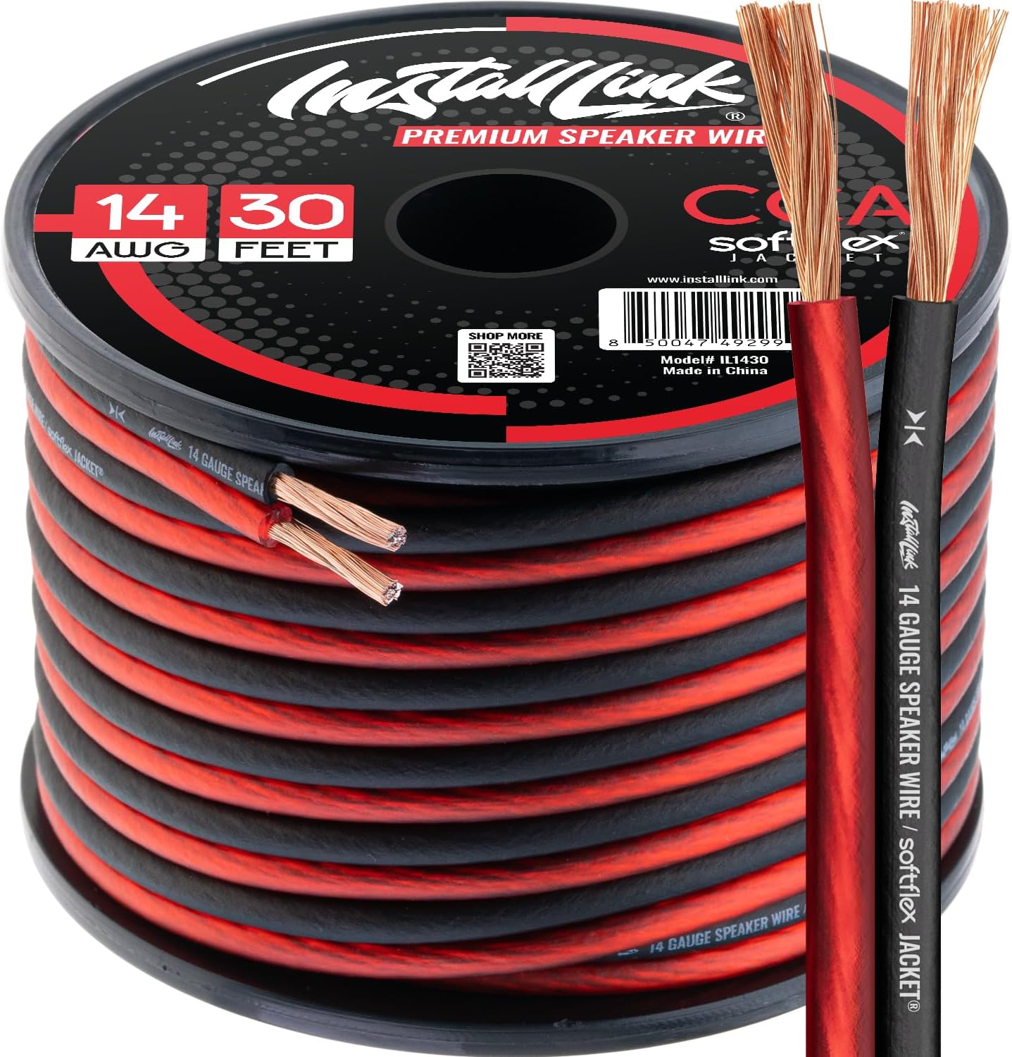 Install Link 14 Gauge Speaker Wire front view spool