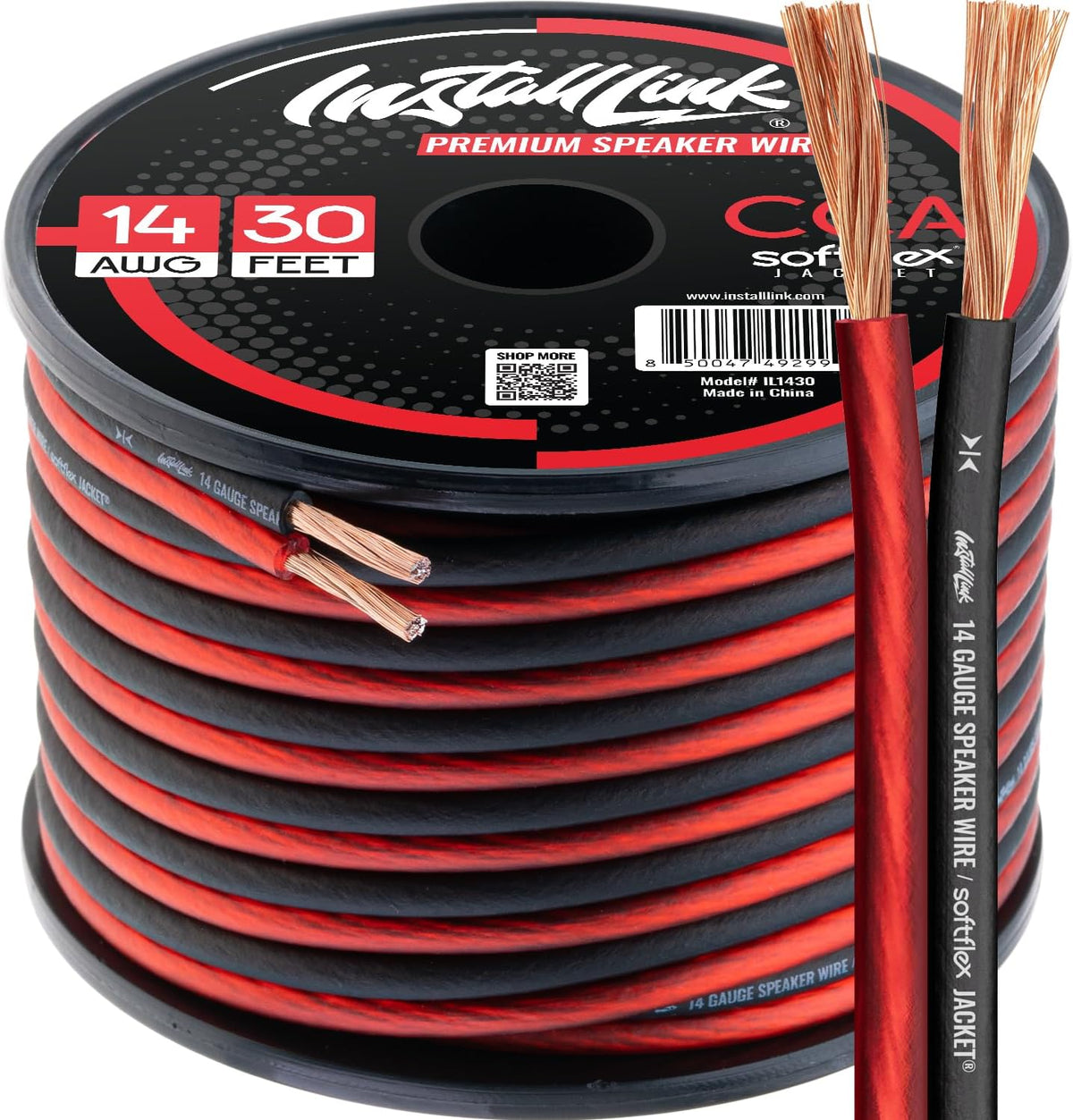 Install Link 14 Gauge Speaker Wire front view spool